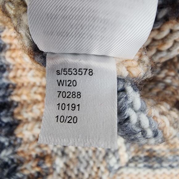 LOFT Sweater Womens Medium Space Dye Pullover Knit Wool Blend Ballet Neck Orange - Picture 9 of 9